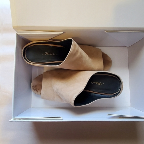 3.1 Philip Lim cube open Toe mule slip on. Fawn. Sz 39(8.5). - Picture 6 of 16